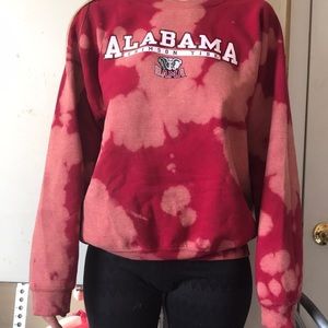 Bleach dyed University of Alabama crewneck